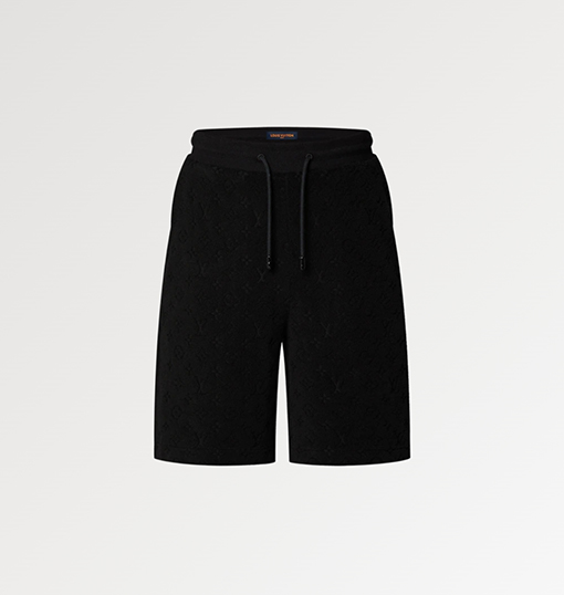 ヴィトン ハーフパンツ モノグラム柄付き調節可能なウエストコードのショートパンツ
