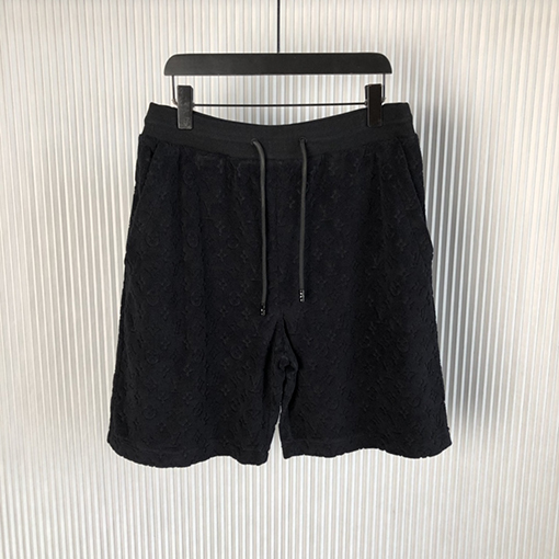 ヴィトン ハーフパンツ モノグラム柄付き調節可能なウエストコードのショートパンツ