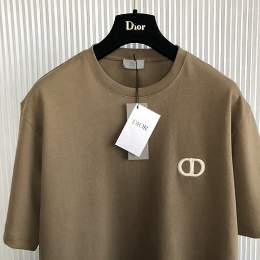 ディオール 半袖 Tシャツ CD刺繍ロゴ