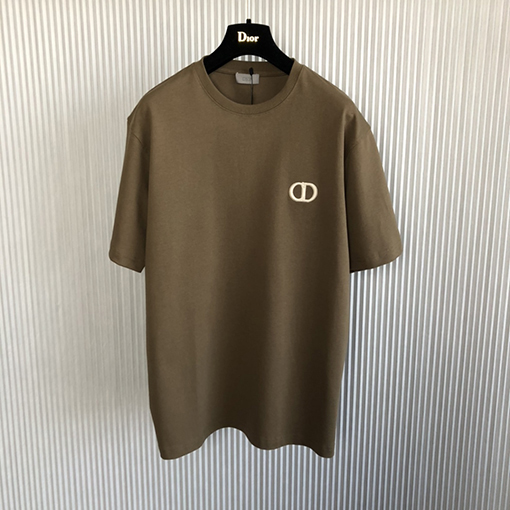 ディオール 半袖 Tシャツ CD刺繍ロゴ