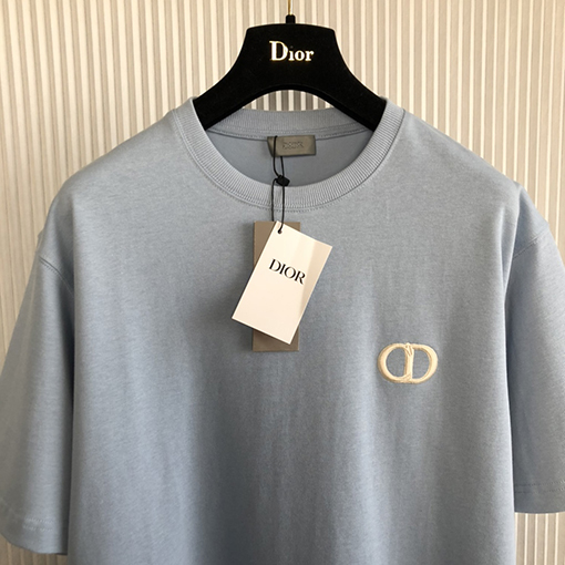 ディオール 半袖 Tシャツ CD刺繍ロゴ