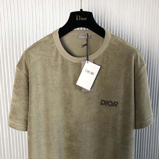 ディオール 半袖Tシャツ DIOR ロゴプリントのラウンドネックプルオーバーTシャツ