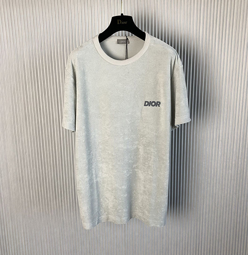 ディオール 半袖Tシャツ DIOR ロゴプリントのラウンドネックプルオーバーTシャツ