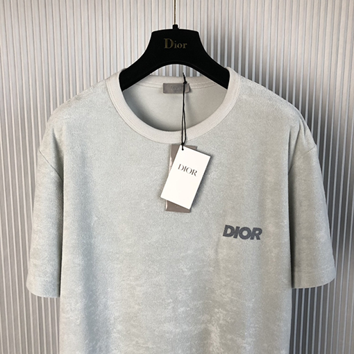 ディオール 半袖Tシャツ DIOR ロゴプリントのラウンドネックプルオーバーTシャツ