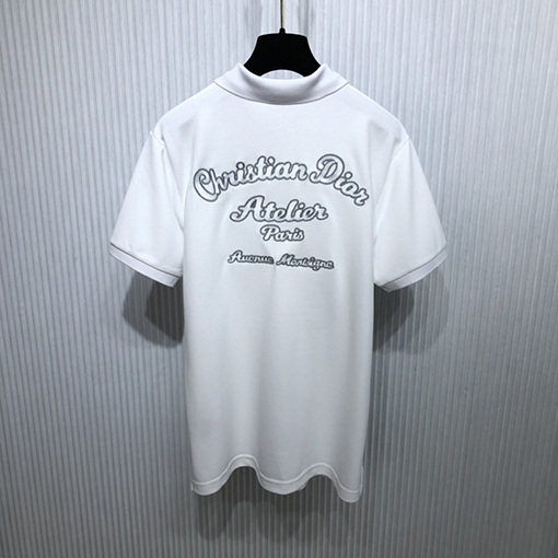 ディオール ポロ 半袖Tシャツ 刺繍入りショートスリーブ襟付きポロシャツ