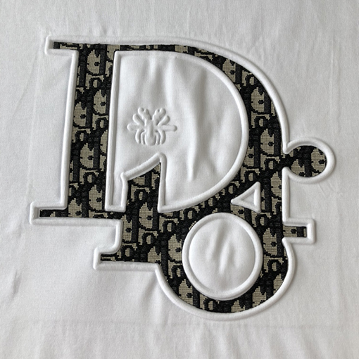 ディオール 半袖Tシャツ  老花柄と文字プリントの新作半袖Tシャツ