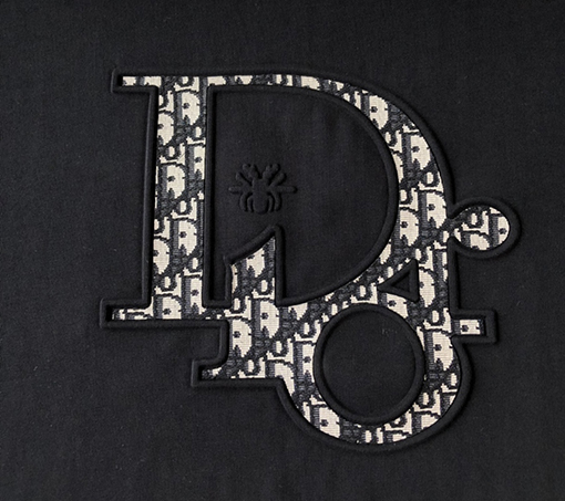 ディオール 半袖Tシャツ  老花柄と文字プリントの新作半袖Tシャツ