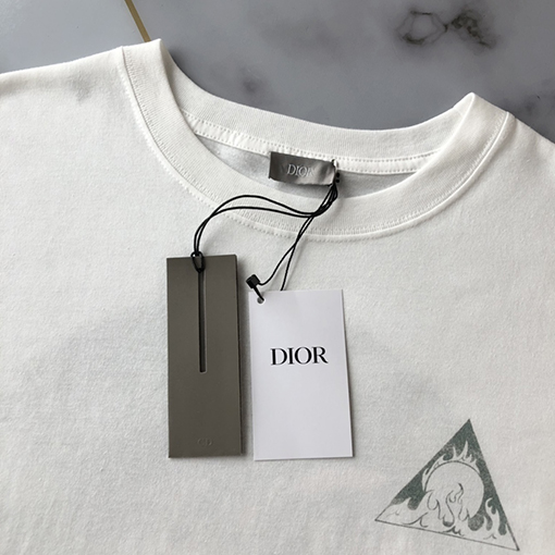 ディオール 半袖Tシャツ 三角形のラウンドネック半袖Tシャツ