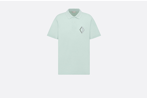 ディオール  半袖Tシャツ CD Diamond パターンの襟付き半袖POLOシャツ
