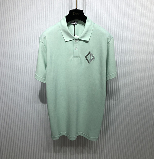 ディオール  半袖Tシャツ CD Diamond パターンの襟付き半袖POLOシャツ