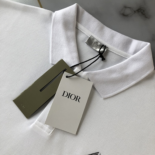 ディオール  半袖Tシャツ CD Diamond パターンの襟付き半袖POLOシャツ
