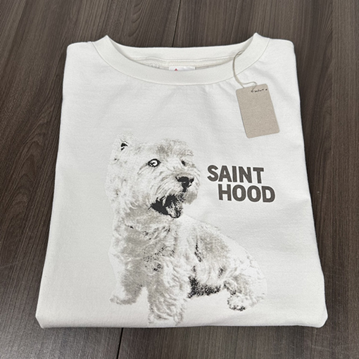 セント マイケル スーパーコピー SAINT MICHAEL X NEIGHBORHOOD コラボ 犬柄プリント半袖 クラシックなユニセックスデザイン