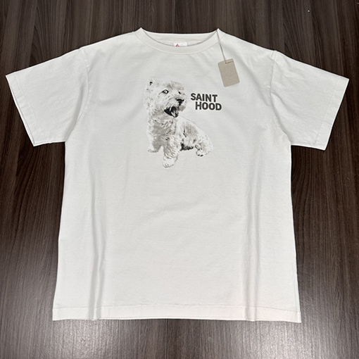 セント マイケル スーパーコピー SAINT MICHAEL X NEIGHBORHOOD コラボ 犬柄プリント半袖 クラシックなユニセックスデザイン