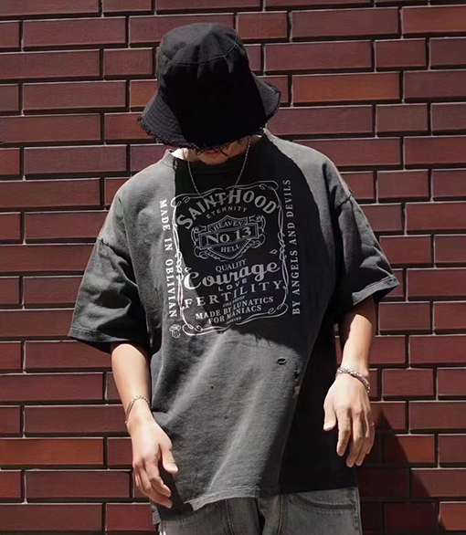 セント マイケル  SAINT MICHAEL X  NEIGHBORHOOD  ウォッシュショートスリーブTシャツ