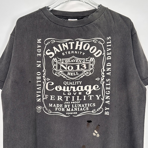 セント マイケル  SAINT MICHAEL X  NEIGHBORHOOD  ウォッシュショートスリーブTシャツ