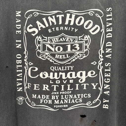 セント マイケル  SAINT MICHAEL X  NEIGHBORHOOD  ウォッシュショートスリーブTシャツ