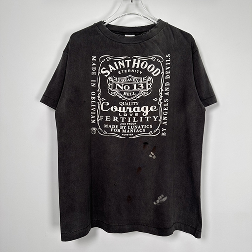 セント マイケル  SAINT MICHAEL X  NEIGHBORHOOD  ウォッシュショートスリーブTシャツ