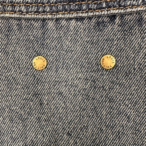 ヴィトン  FW23 ロゴプレスパターンのデニムジャケット デニムコート