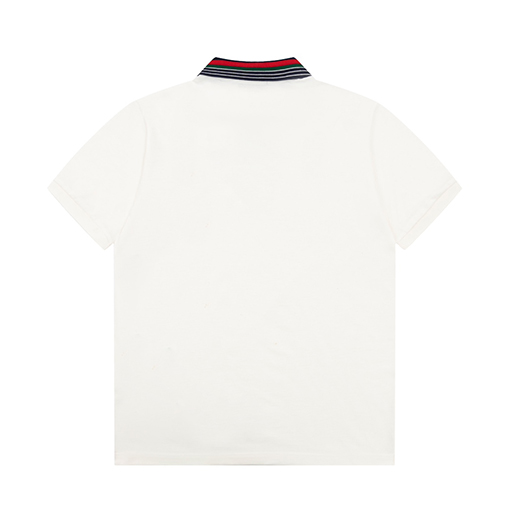 グッチ 半袖Tシャツ コピー GUCCI  ストライプカラーの双Gワンポイントポロシャツ