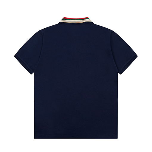 グッチ 半袖Tシャツ コピー GUCCI  ストライプカラーの双Gワンポイントポロシャツ