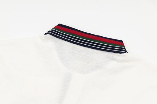 グッチ 半袖Tシャツ コピー GUCCI  ストライプカラーの双Gワンポイントポロシャツ