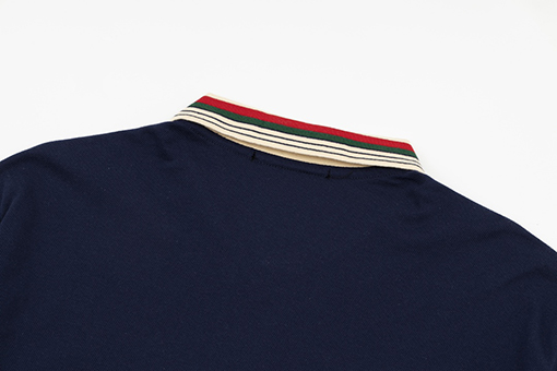 グッチ 半袖Tシャツ コピー GUCCI  ストライプカラーの双Gワンポイントポロシャツ