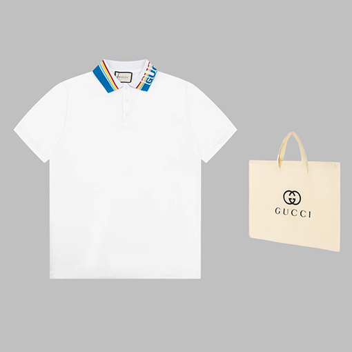 グッチ 半袖Tシャツ GUCCIロゴカラーポロシャツ