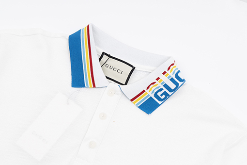グッチ 半袖Tシャツ GUCCIロゴカラーポロシャツ