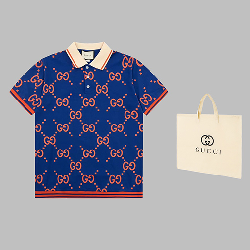 グッチ 半袖Tシャツ スーパーコピー GGダイヤモンド柄フットポロシャツ