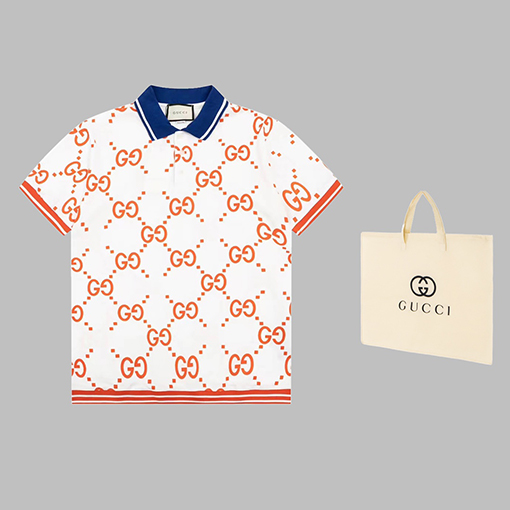 グッチ 半袖Tシャツ スーパーコピー GGダイヤモンド柄フットポロシャツ