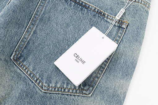 セリーヌ デニムパンツ   スーパーコピー Celine Wesley 新作 カットオフウォッシュデストロイドジーンズ