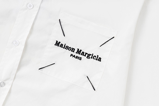 マルタンマルジェラ シャツ スーパーコピー Maison Margielaポケットロゴ四角ステッチ刺繍プリントシャツ