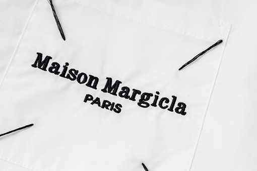 マルタンマルジェラ シャツ スーパーコピー Maison Margielaポケットロゴ四角ステッチ刺繍プリントシャツ