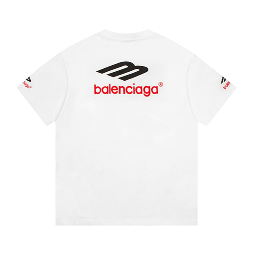 バレンシアガ   ロゴ 刺しゅう加工 ウェザリング ショートスリーブTシャツ