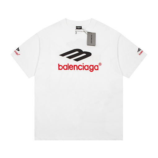 バレンシアガ   ロゴ 刺しゅう加工 ウェザリング ショートスリーブTシャツ