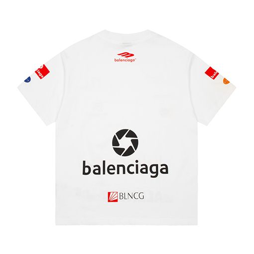 バレンシアガ 半袖Tシャツ フルロゴレターショートスリーブTシャツ