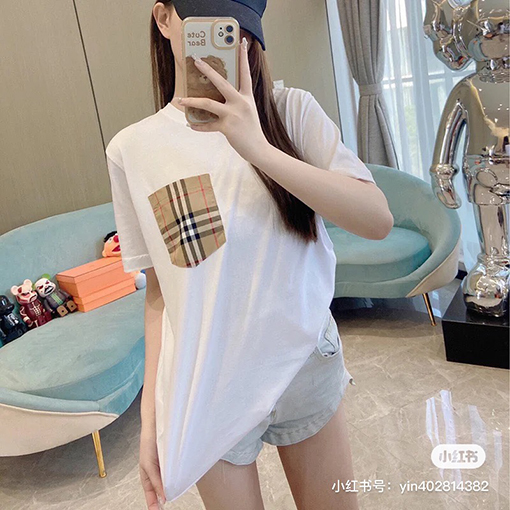 バーバリー半袖Tシャス ーパーコピー BURBERRY チェック柄ポケットTシャツ