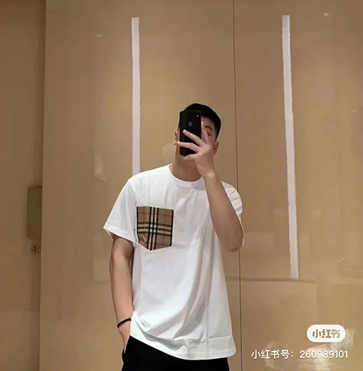 バーバリー半袖Tシャス ーパーコピー BURBERRY チェック柄ポケットTシャツ