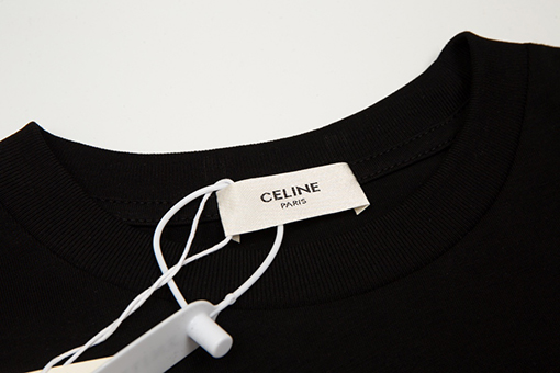 セリーヌ ロゴ 半袖Tシャツ CELINE クラシックロゴ 刺繍ショートスリーブTシャツ