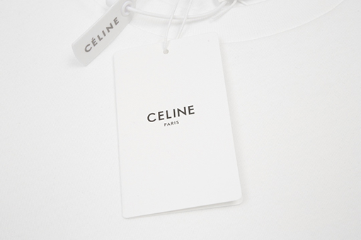 セリーヌ ロゴ 半袖Tシャツ CELINE クラシックロゴ 刺繍ショートスリーブTシャツ