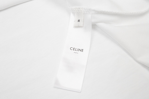 セリーヌ ロゴ 半袖Tシャツ CELINE クラシックロゴ 刺繍ショートスリーブTシャツ
