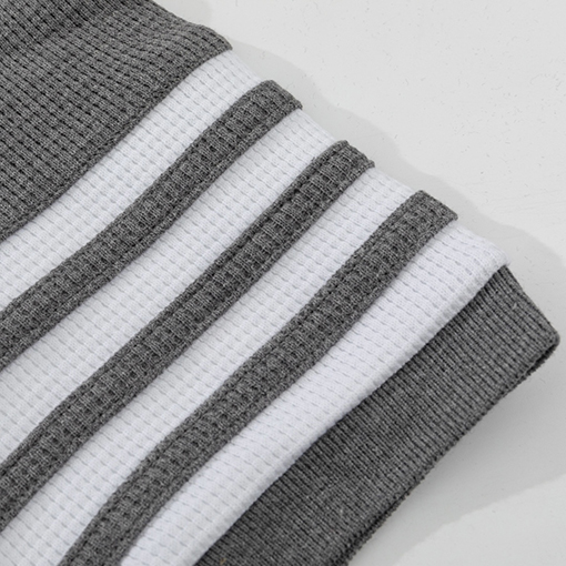 トムブラウン 半袖Tシャツ スーパーコピー THOM BROWNE ワッフル素材ターンダウンカラーショートスリーブ