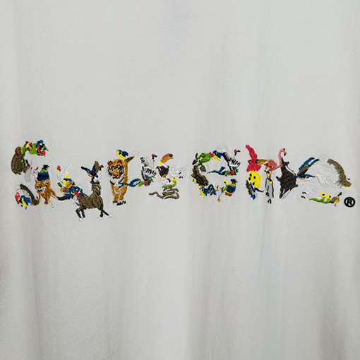 シュプリーム 半袖Tシャツスーパーコピー  ANIMAL KINGDOM S/S TOP 刺繍動物王国ロゴショートスリーブTEE