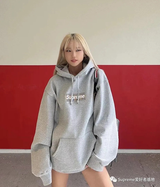 シュプリーム x バーバリー パーカー コラボ SUPREME × BURBERRY BOX LOGO フードパーカー