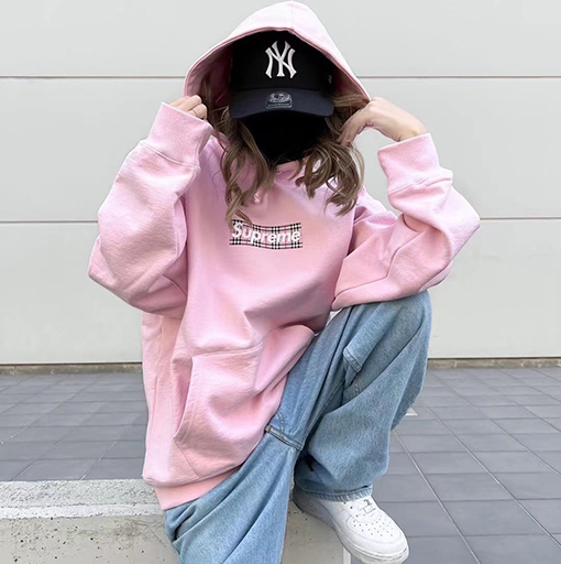 シュプリーム x バーバリー パーカー コラボ SUPREME × BURBERRY BOX LOGO フードパーカー
