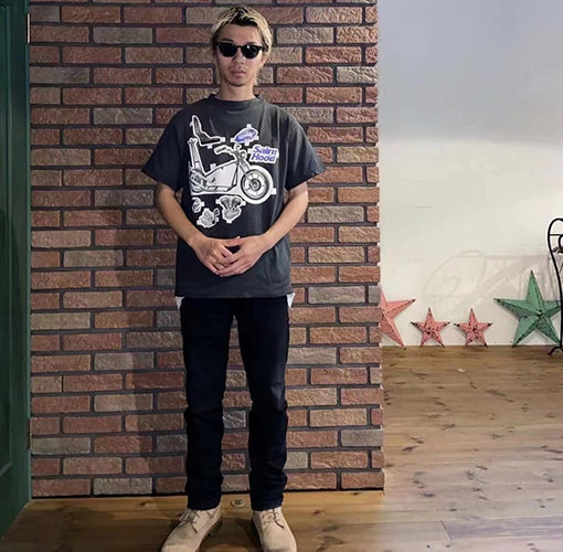セント マイケル 半袖Tシャツ スーパーコピー SAINT MICHAEL X NEIGHBORHOOD スカルバイクティー
