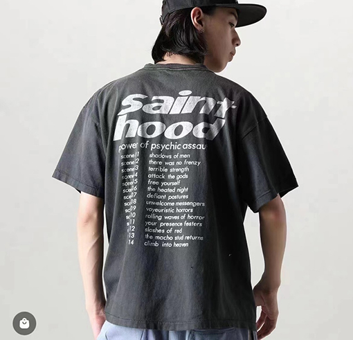 セント マイケル 半袖Tシャツ スーパーコピー SAINT MICHAEL X NEIGHBORHOOD スカルバイクティー