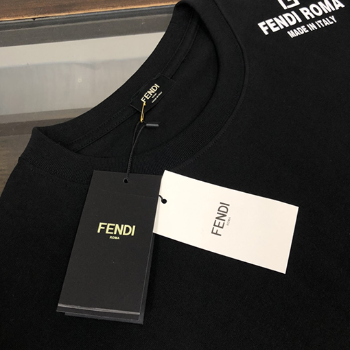 フェンディ 半袖Tシャツ スーパーコピー FENDI ROMA ロゴ メンズファッション通販 2色