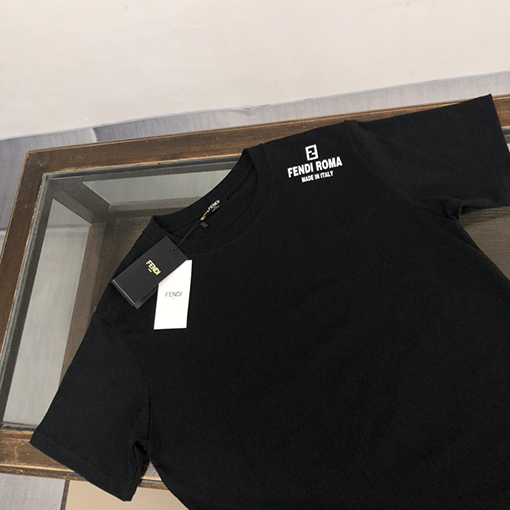 フェンディ 半袖Tシャツ スーパーコピー FENDI ROMA ロゴ メンズファッション通販 2色