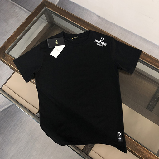 フェンディ 半袖Tシャツ スーパーコピー FENDI ROMA ロゴ メンズファッション通販 2色
